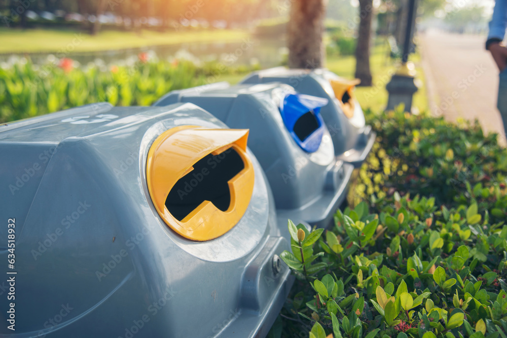 Trash cans for sorting garbage recycle bin waste plastic container ...