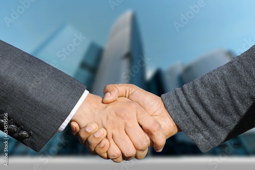 a businessman shaking hands establishes a working relationship