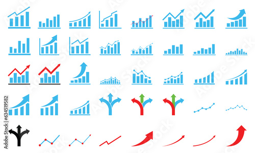business graph with arrow	