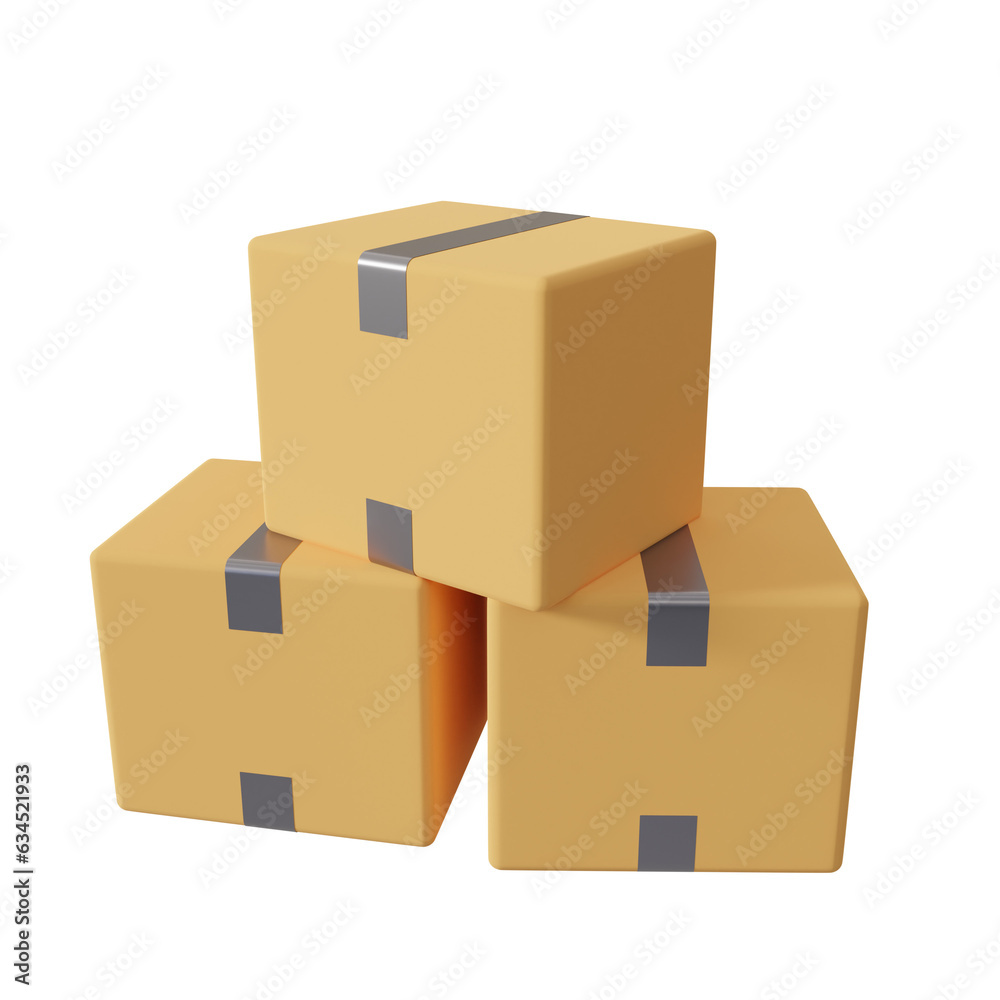 cardboard boxes package delivery 3d cardboard boxes package delivery 3d