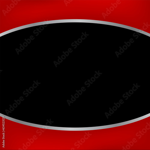 vector template blank background black red and silver chrome