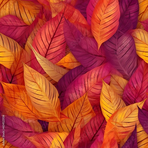 Colorful Autumn Leaves - Repeatable Pattern
