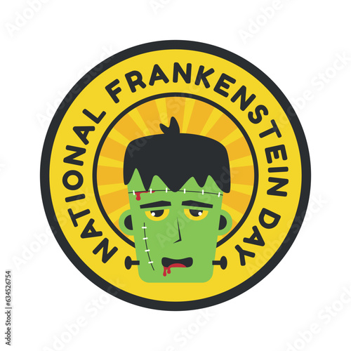 vector graphic of national Frankenstein Day good for national Frankenstein Day celebration. flat design. flyer design.flat illustration.