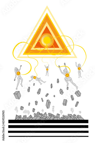 dibujo conceptual sobre redención espiritual