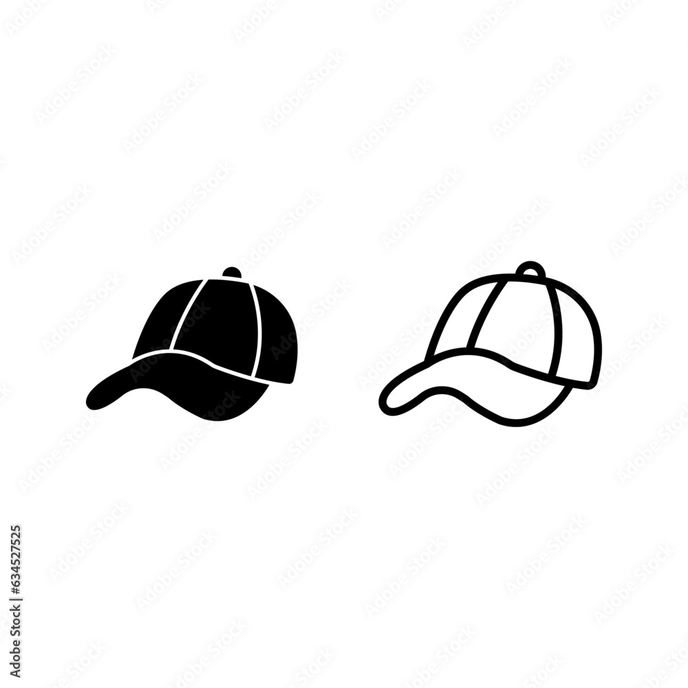 Baseball hat sketch icon for web, mobile and infographics color editable Baseball hat sketch icon for web, mobile and infographics color editable