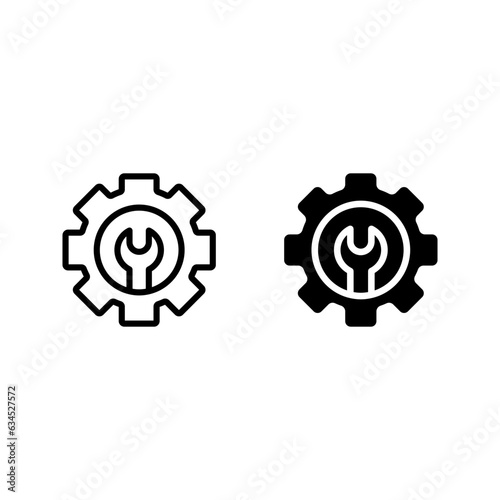 Maintenance icon. sign for mobile concept and web design color editable