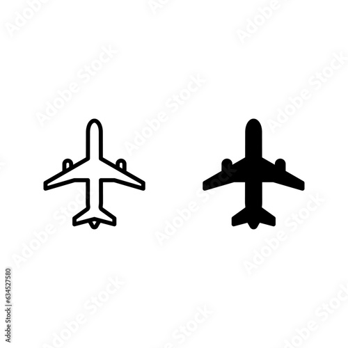 Plane icon vector color editable