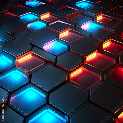 A futuristic hexagon wallpaper