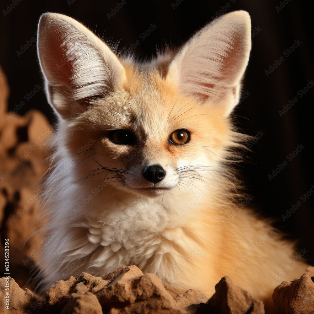 A curious and adaptable Fennec Fox with expressive eyes.