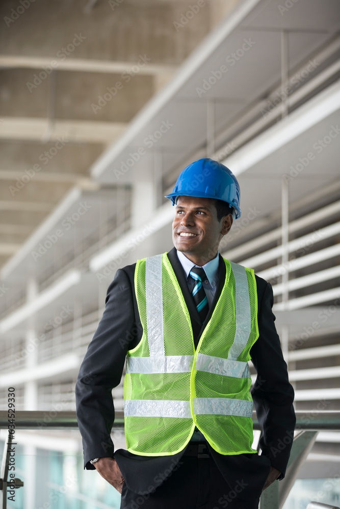 Indian industrial engineer at work. Indian industrial engineer at work.