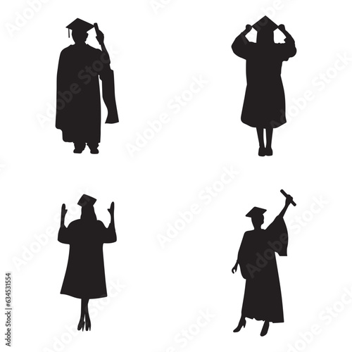 Silhouette of Graduating Student 
