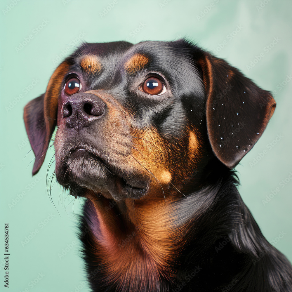 Scared Rottweiler