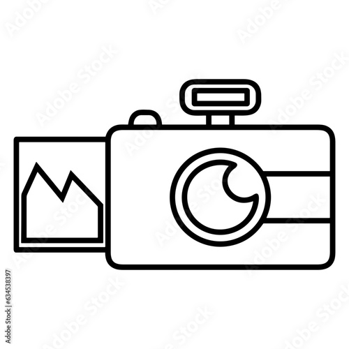 camera photography icon symbol image vector. Illustration of multimedia photographic lens grapich design image.