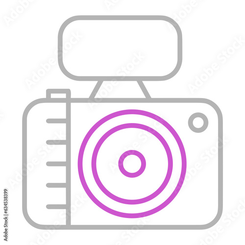 camera photography icon symbol image vector. Illustration of multimedia photographic lens grapich design image.