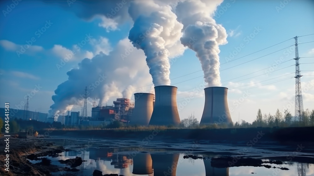 The thermal power plants, Emission of power, Working thermal power
