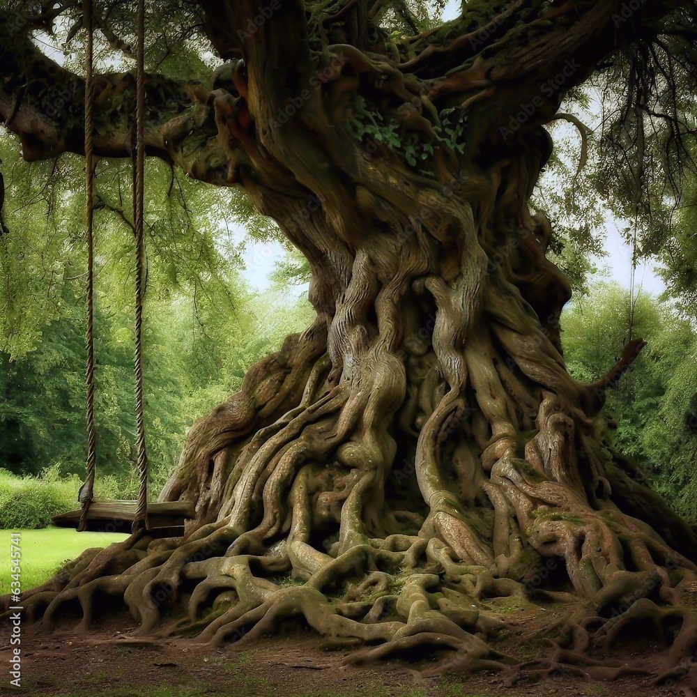 Big tree with a swing Big tree with a swing