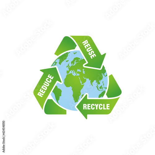 3R Campaign, Reduce Reuse Recycle Illustration Vector