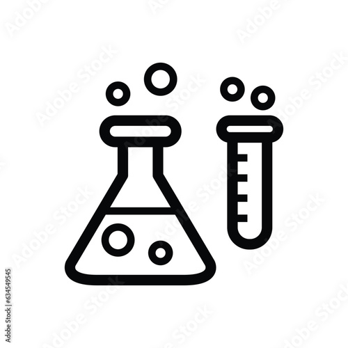 Science chemistry experiment vector icon