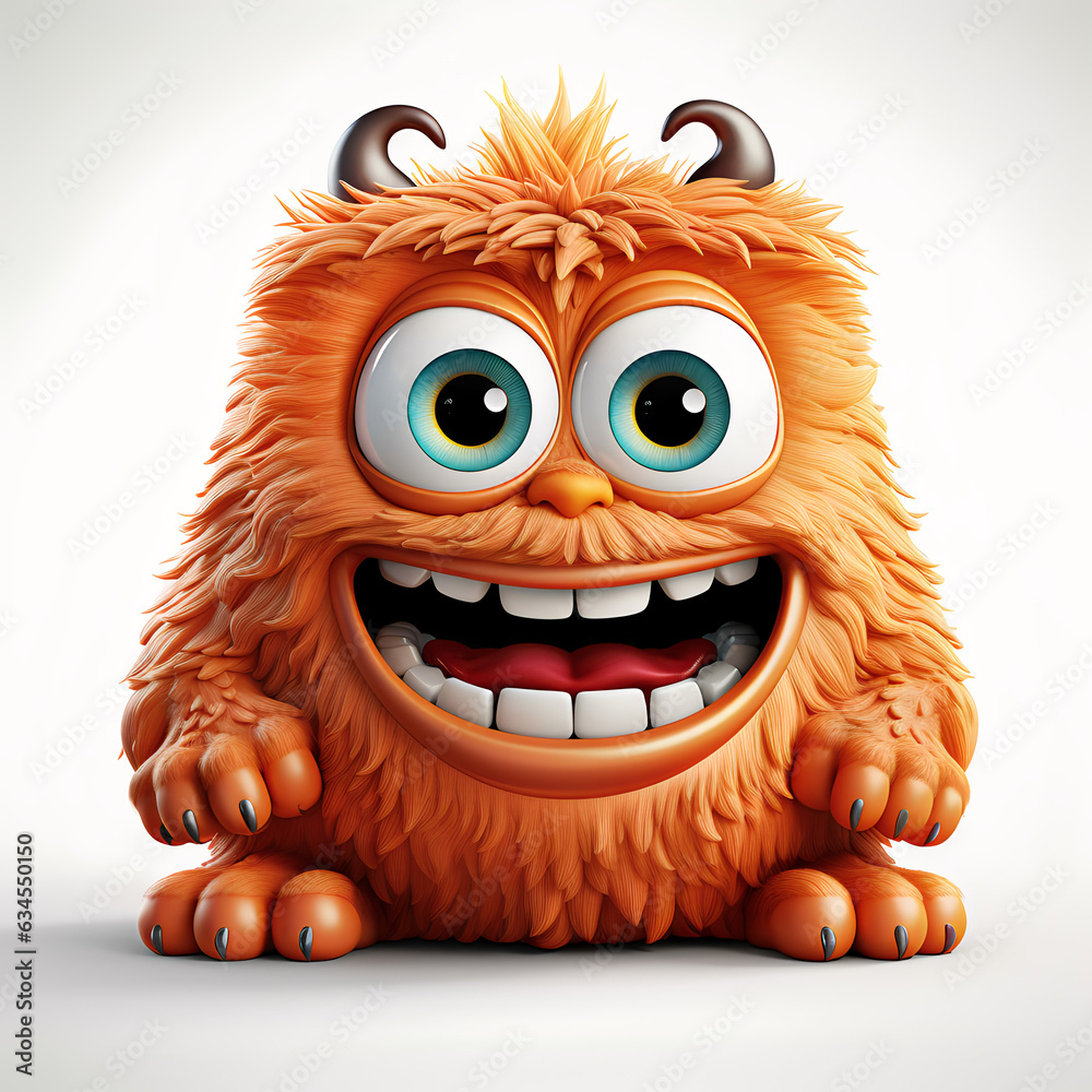 Cute monster 3d cartoon character