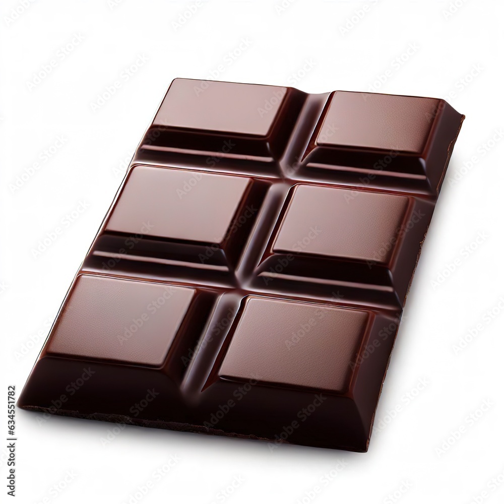 Dark chocolate bar isolated on white background Dark chocolate bar isolated on white background