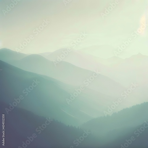 mountain landscape in the pale light of the sun © Valentin
