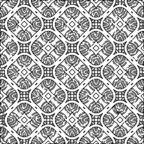 White background with black Dashes lines. Plain background with  simpe pattern. Black and white color. Abstract background for web page, textures, card, poster, fabric, textile.