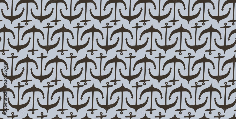 Ancor seamless pattern. Vector background illustration.
