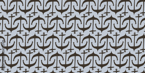 Ancor seamless pattern. Vector background illustration.
