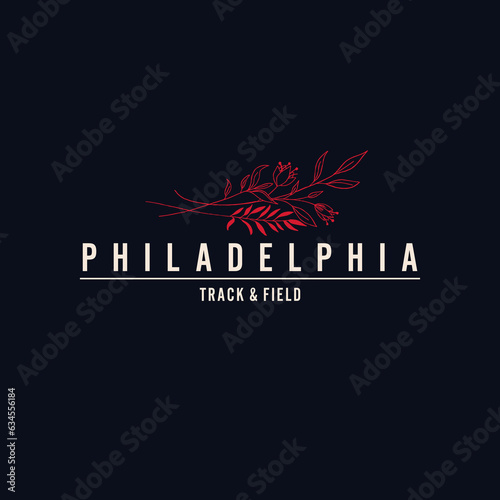 Philadelphia typography slogan for t shirt printing, tee graphic design.  