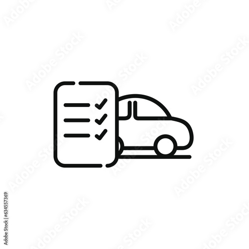 Car maintenance list icon isolated on white background