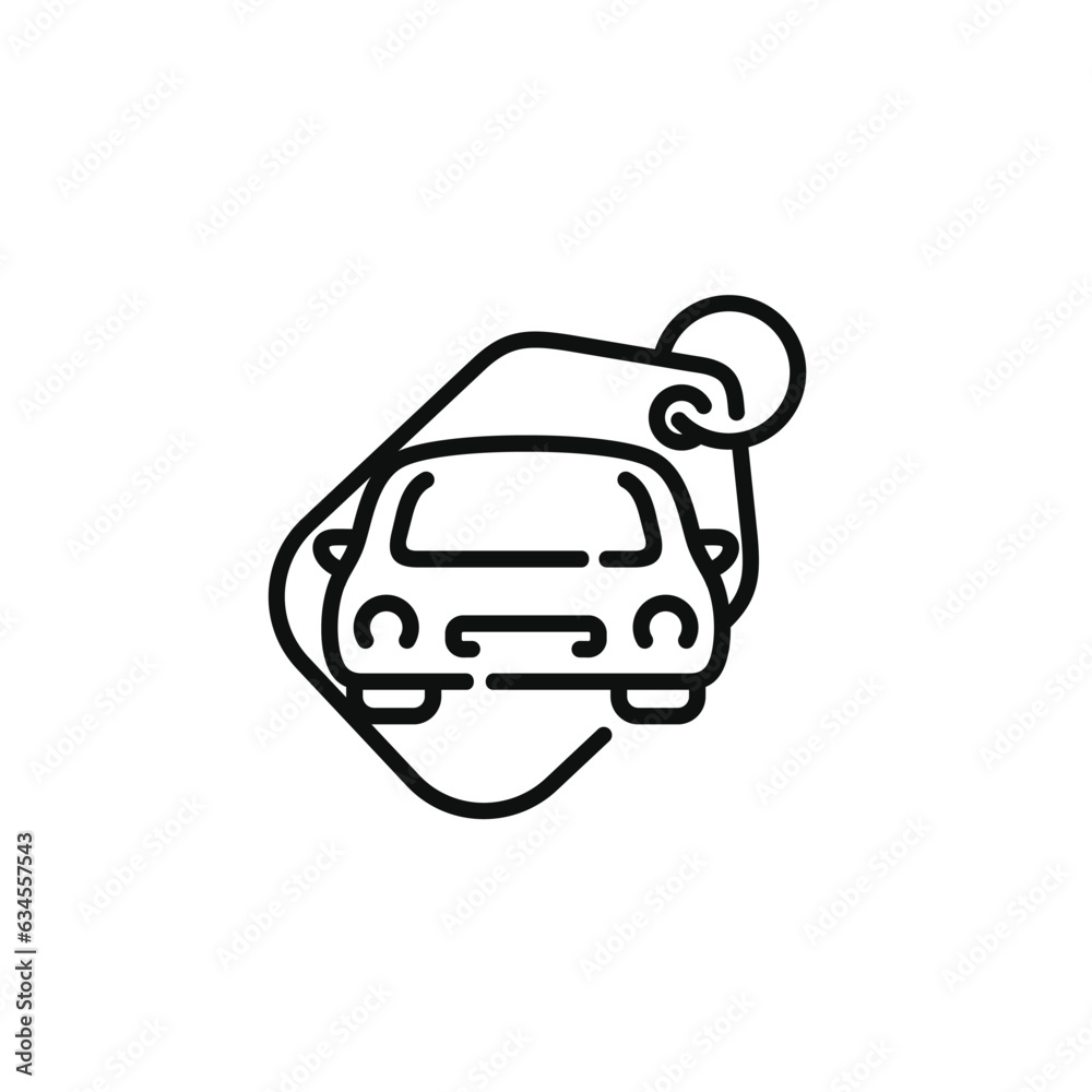 Car deal line icon isolated on with background Car deal line icon isolated on with background