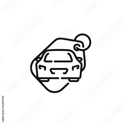Car deal line icon isolated on with background