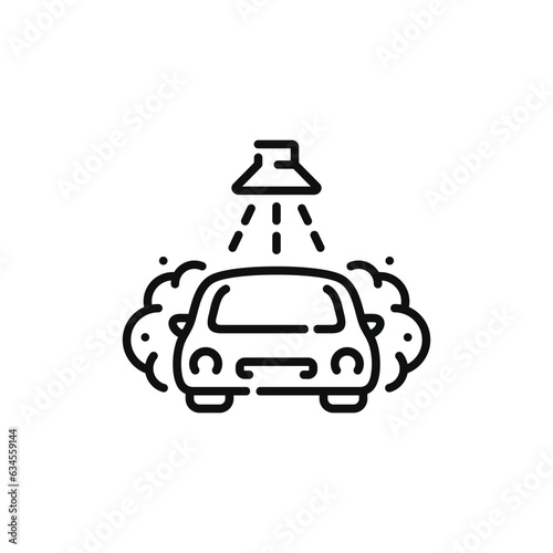 Car wash line icon isolated on white background