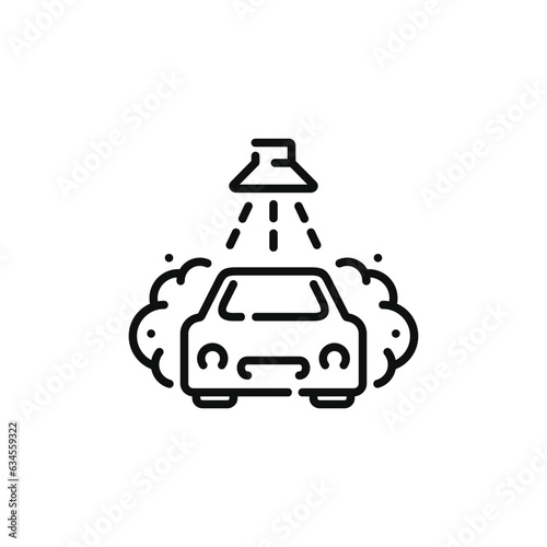 Car wash line icon isolated on white background