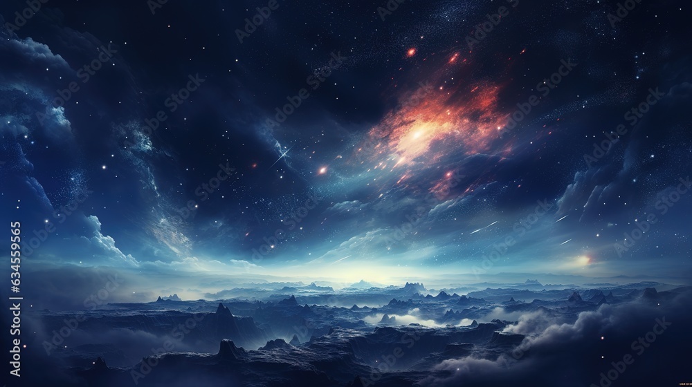 Starfield with nebula Starfield with nebula