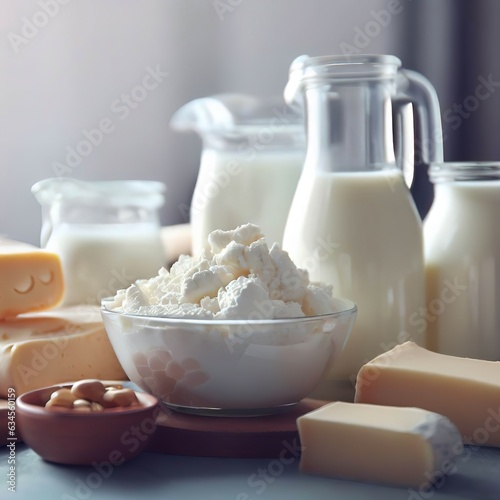 Dairy products on the table