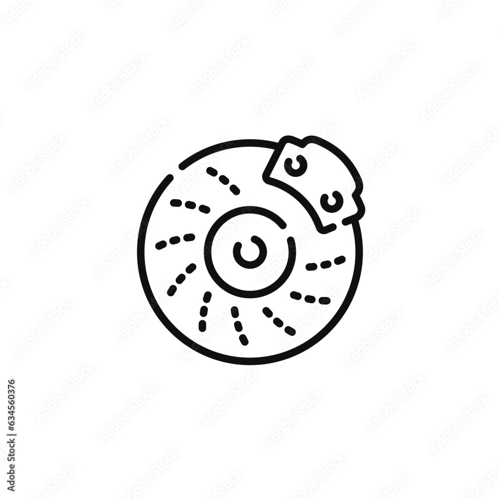 Car brake discs icon isolated on white background Car brake discs icon isolated on white background
