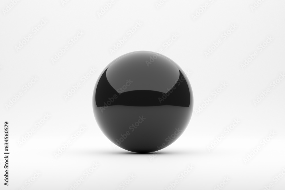 Glossy ceramic black ball on white background. Glossy ceramic black ball on white background.