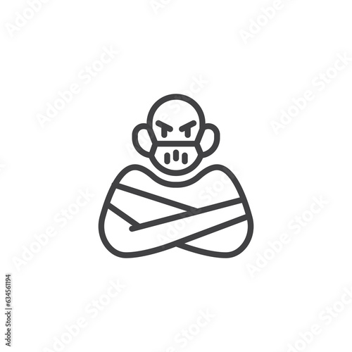 Halloween psychopath line icon