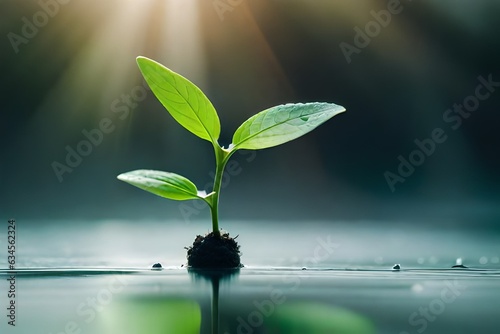 plant in water generated by AI tool                                