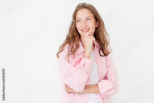 Cut young girl with happy smile