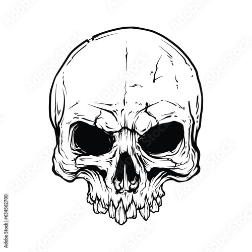 Human Skull and Crossbones Icon - Danger Symbol, Toxic, Warning, Hazard, and Skull and Bones Illustration for Safety and Risk Communication