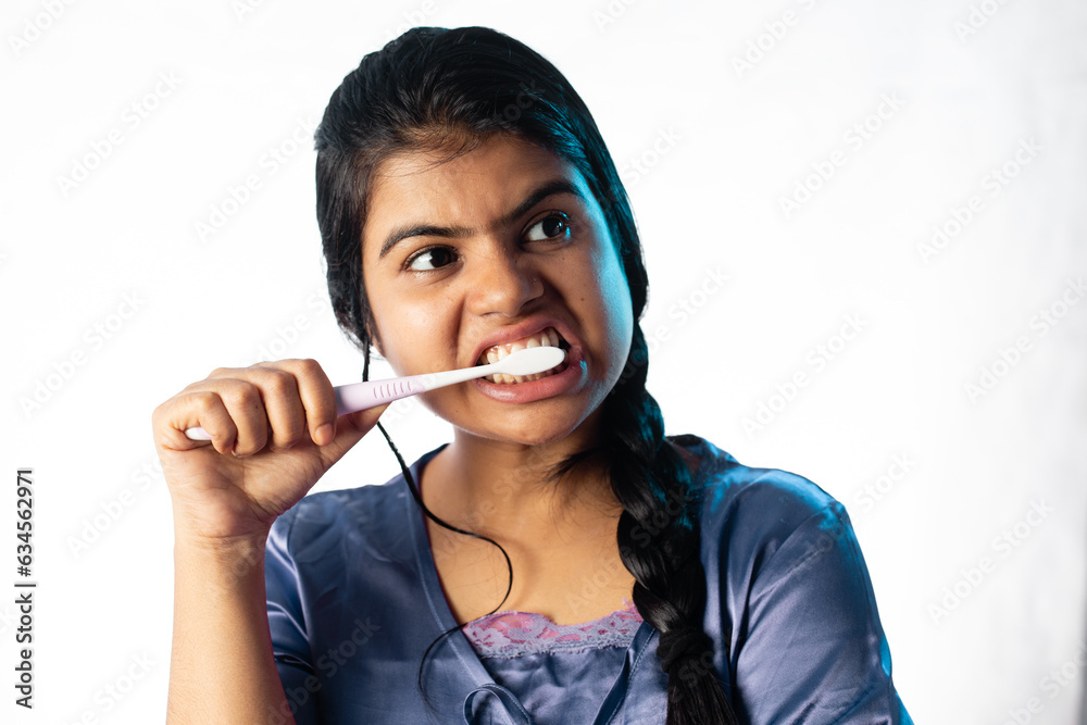 Brushing teeth healthy habit Brushing teeth healthy habit
