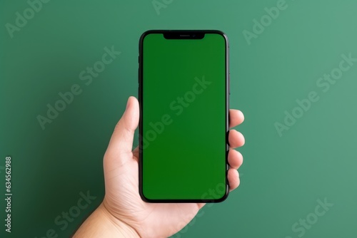 Holding a Green Screen Smartphone
