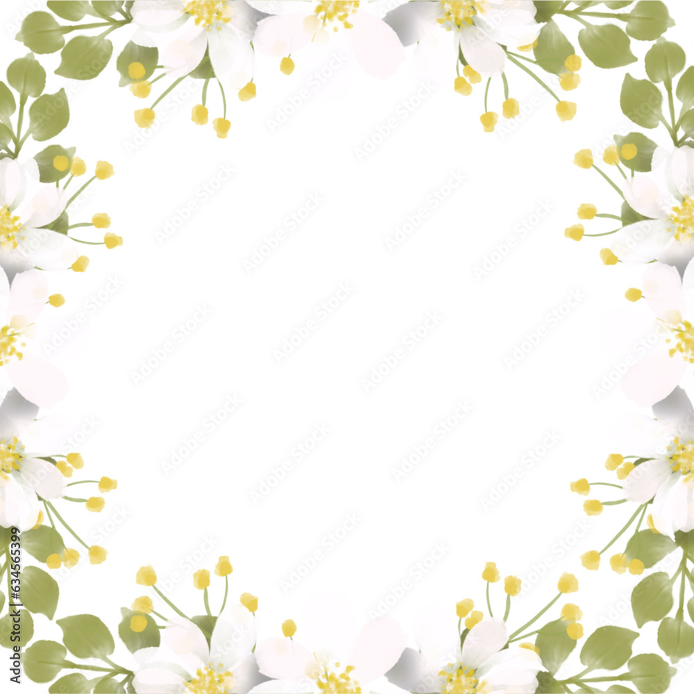 Watercolor flower frame Watercolor flower frame