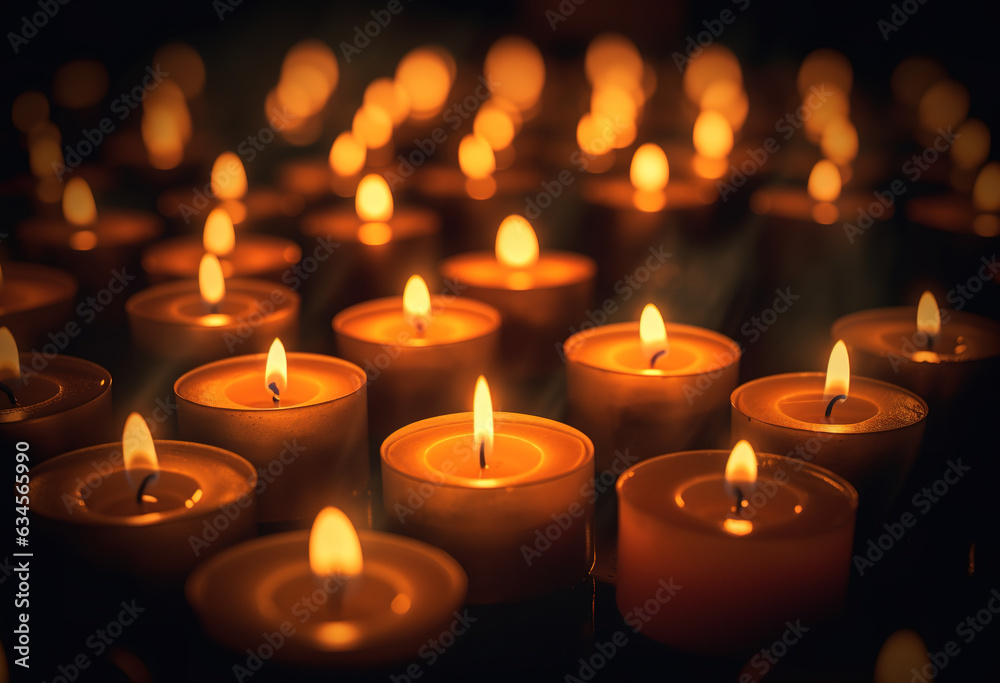 Lit candles, concept of remembering, spirituality, memories