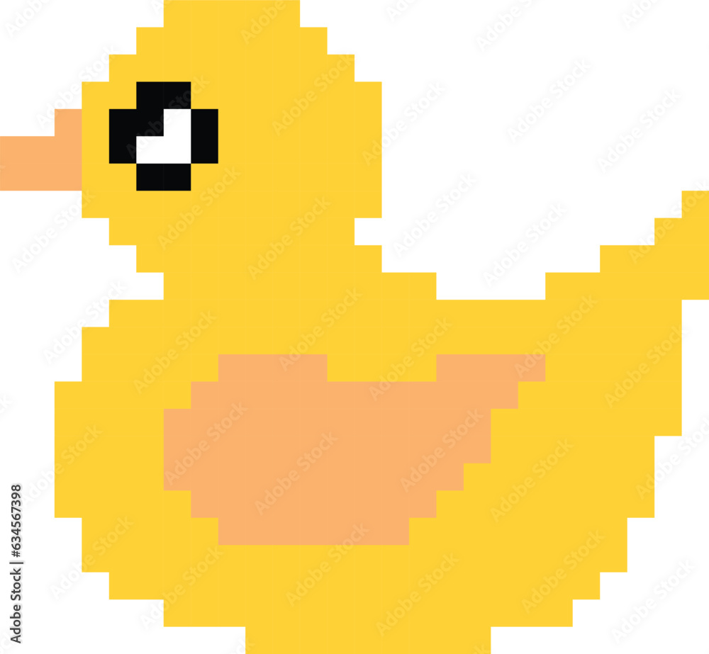 Duck Pixel art vector image Duck Pixel art vector image