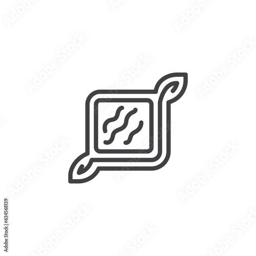 Danish pastry cookie line icon