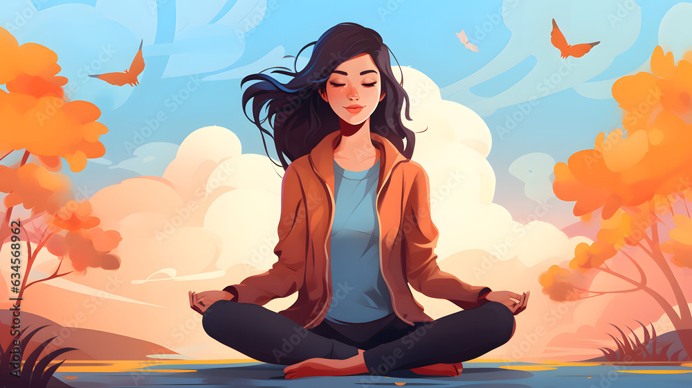 Empowerment through Focus: Illustration of a Woman Generative AI Empowerment through Focus: Illustration of a Woman Generative AI