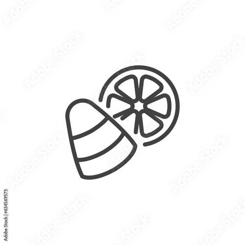 Chocolate candy line icon